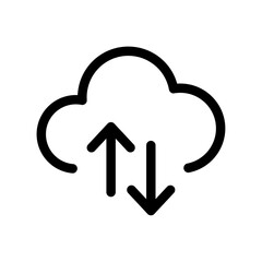 Cloud download and upload icon
