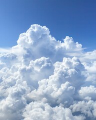 Clouds and sky design with soft, white clouds against a bright blue sky create a serene and inspiring backdrop.