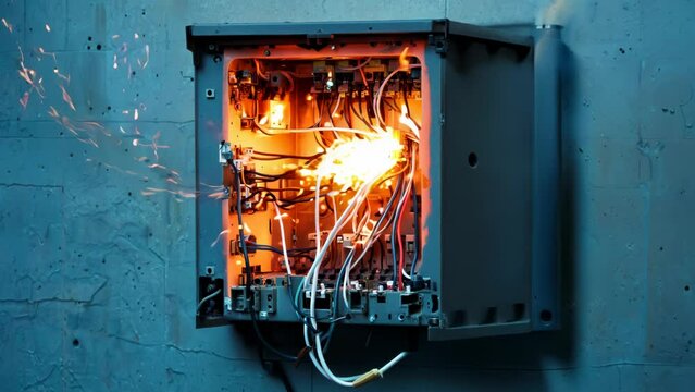 Electrical Panel Overload with Sparks