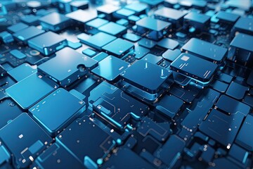 Obraz premium Abstract Tech Background Highlighting , created by ai generated