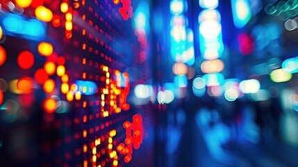 Dynamic Stock Market Tickers Abstract Composition on White Background with Copy Space for Custom Messaging