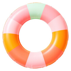 Fototapeta premium PNG Summer swim ring lifebuoy white background inflatable.