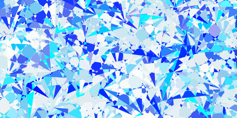 Light Pink, Blue vector backdrop with triangles, lines.