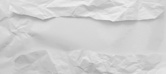wrinkled crumpled  white paper background