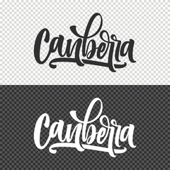 Fototapeta premium canberra lettering clipart element design
