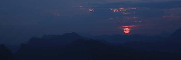 Sunrise scene seen from Niesen Kulm, Switzerland.