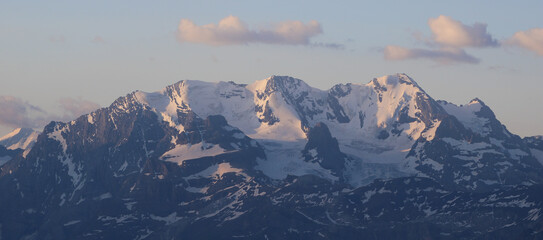 Bluemlisalp range in early morning.
