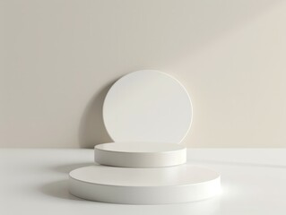 Minimal background. podium and white background for product presentation. 3d rendering illustration.