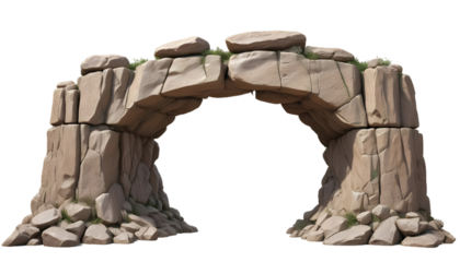 Majestic artificial rock archway cut out