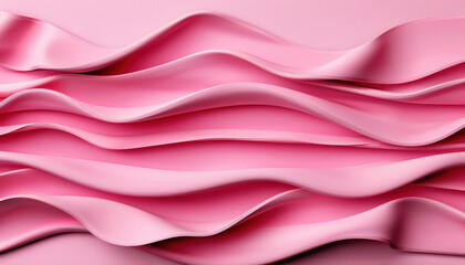 Obraz premium A pink fabric with a wave pattern