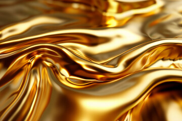 Luxurious Golden Texture with Reflective Metallic Pattern and Polished Surface Details for Elegant Background Design