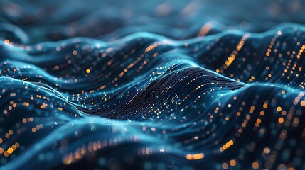 A high-resolution visualization of data patterns and anomalies detected by machine learning algorithms in big data analytics.