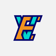 Initial Letter EV or VE Logo, Monogram Logo letter E with V combination, design logo template element, vector illustration