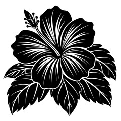 single red hibiscus flowers are blooming