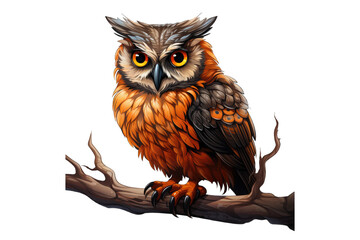 Naklejka premium Owl (PNG 8640x5760)