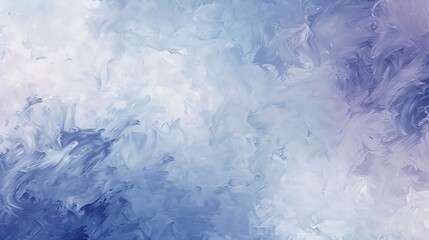 Obraz premium A hand-painted oil design on a background of pastel indigo and soft whites, creating the illusion of a gently stormy sky at dusk.