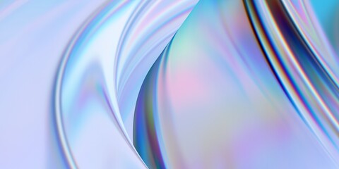 Abstract colorful shape, 3d render
