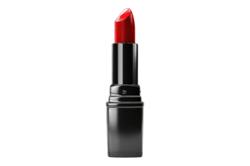 Red lipstick isolated on transparent background