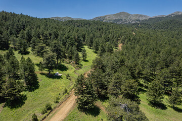 Obraz premium Şaphane mountains are called Akdağ by the local people. Gediz - Kütahya.