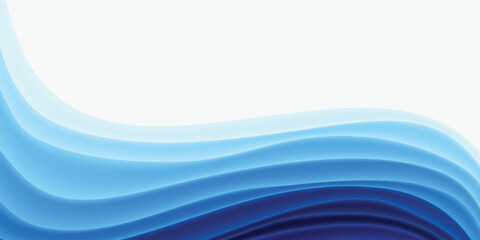 Abstract blue and white business wave banner background