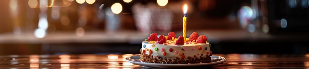 Birthday Cake with Candle