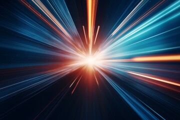 Obraz premium Visualization of a hyperspace space warp speed