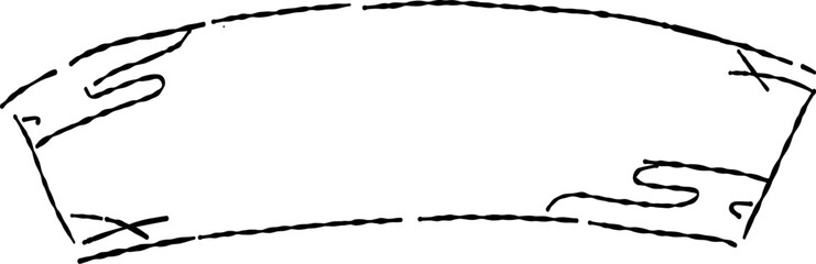 線画の和柄フレームの手描きイラスト