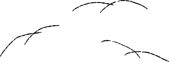 線画の和柄手描きイラスト