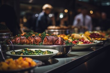 Close up of buffet