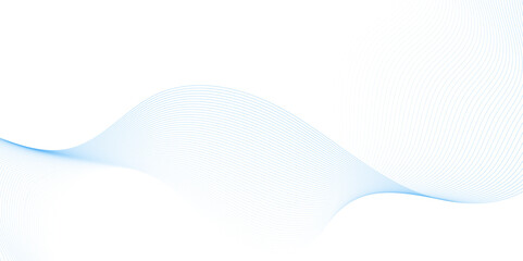 Dynamic sound wave isolated on white background. Vector illustration. Wave with lines created using blend tool.