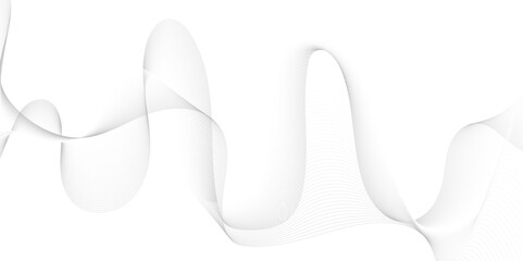 Dynamic sound wave isolated on white background. Vector illustration. Wave with lines created using blend tool.