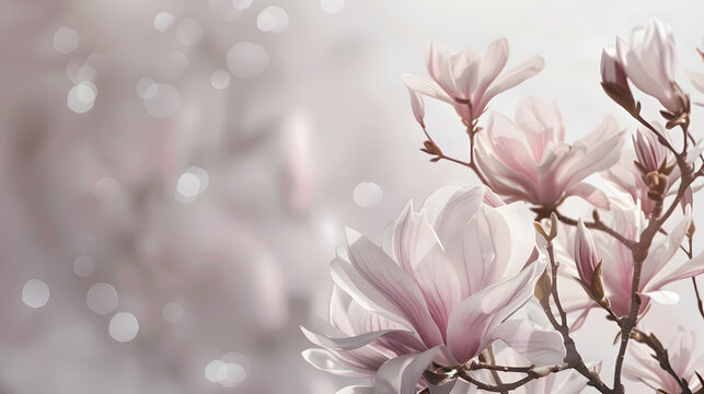 Floral spring banner