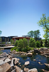 Downtown Cary Park in Cary NC, , a renovated public city park with playgrounds, cafes and community...