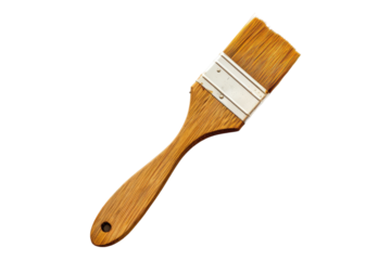 Wooden painting tool isolated on transparent background