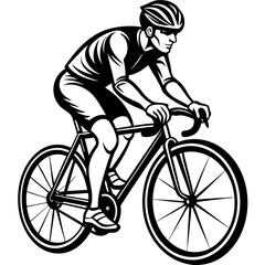 a man doing sport cycling 