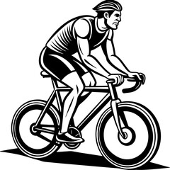 Naklejka premium a man doing sport cycling 