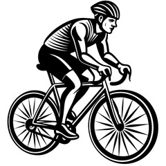 Naklejka premium a man doing sport cycling 