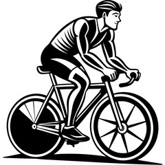 Obraz premium a man doing sport cycling 