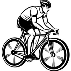 a man doing sport cycling 