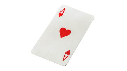 Obraz premium Flying playing card for poker and gambling ace heart