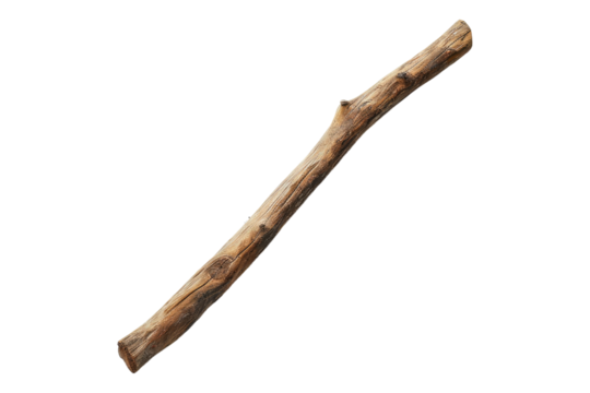 Wooden stick isolated on transparent background