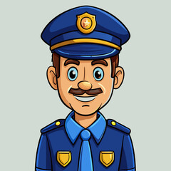 vector illustration of policeman