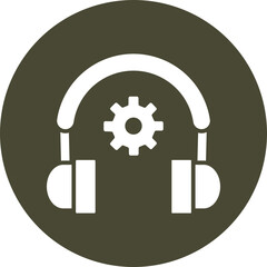 Customer Support Glyph Circle Icon