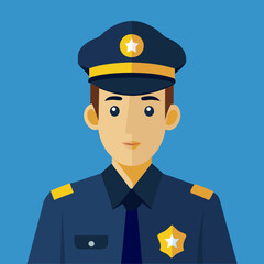 vector illustration of policeman