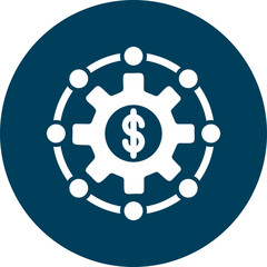 Networking Glyph Circle Icon