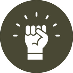 Protest Glyph Circle Icon