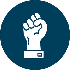 Hand Glyph Circle Icon