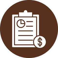 Report Glyph Circle Icon