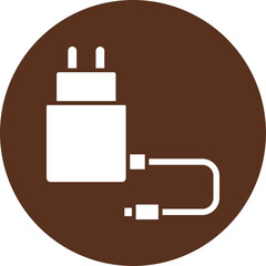 Charger Glyph Circle Icon