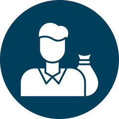 Investor Glyph Circle Icon